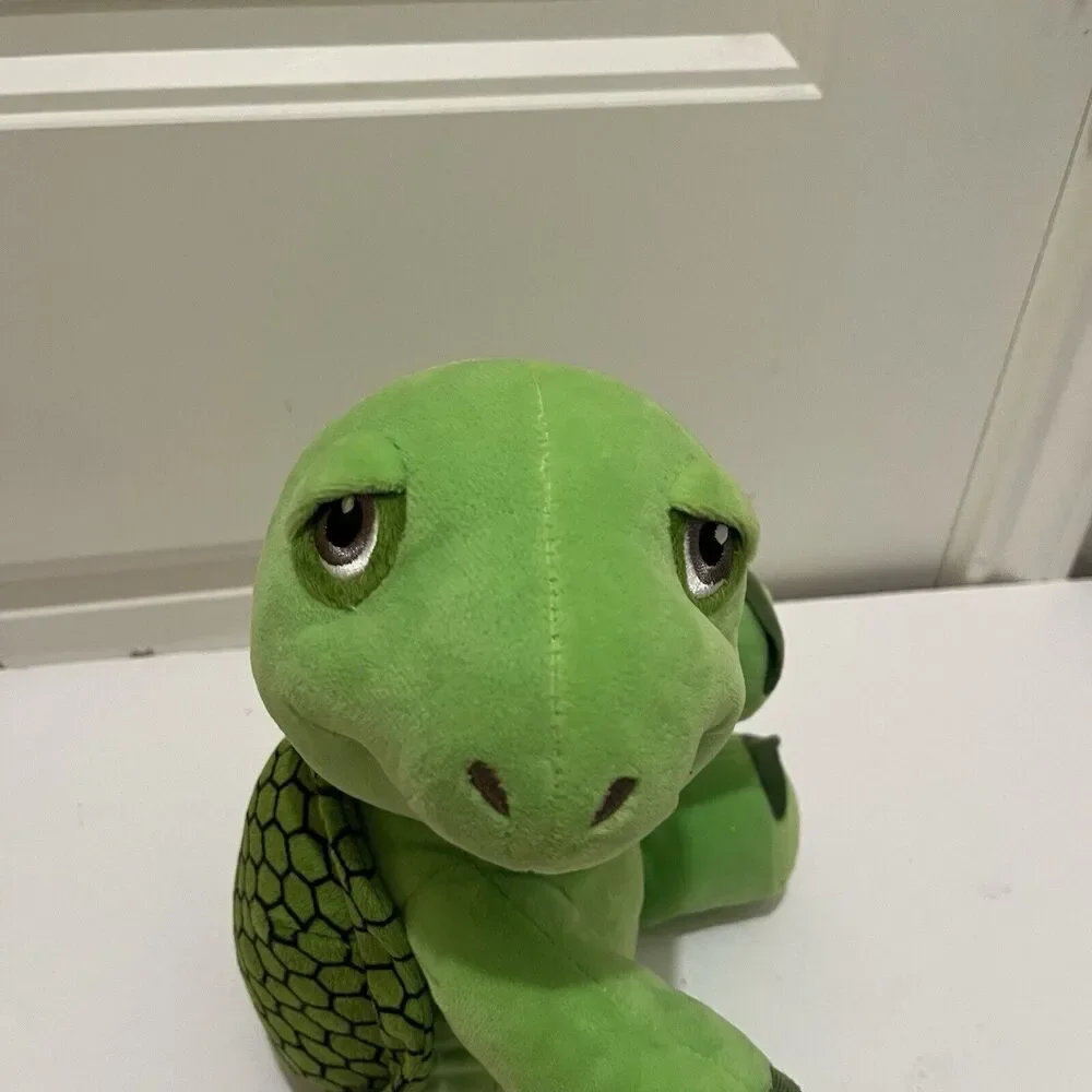 2019 Progressive Plush Terry Green Turtle Plush Tortoise Stuffed Animal Toy 10”